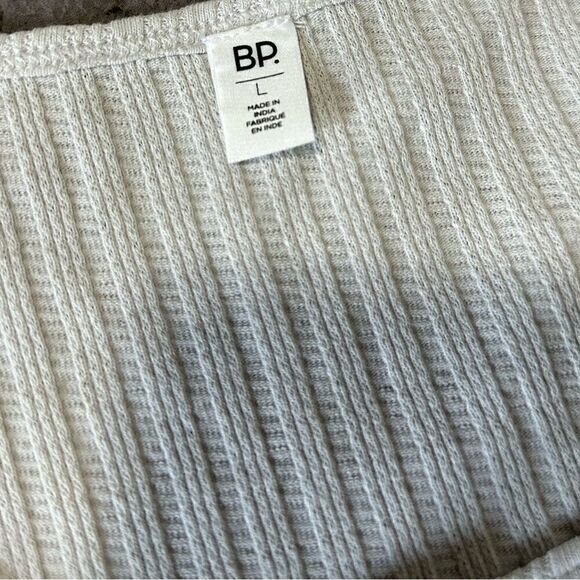 BP | Pointelle Rib Crop Henley - Picture 3 of 3